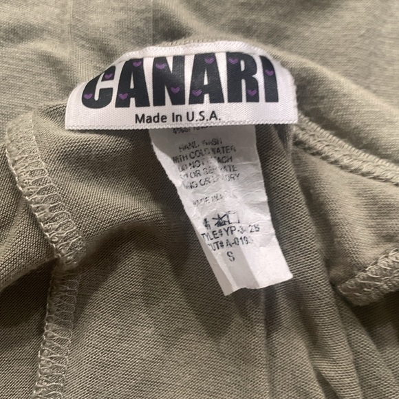 Canari Olive Spaghetti Strap Maxi Slip Uneven Hemline Dress Women's Size Small - Picture 9 of 9